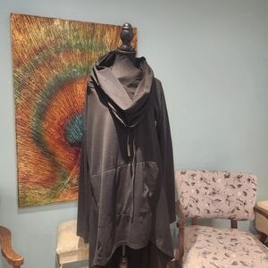 Elegant Black Poncho